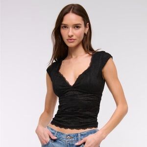 Abercrombie Women's The A&F Zoe Bra-Free Lace Top XS NEW NWT